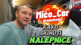 Kako skinuti nalepnice i oznake sa automobila micocar [upl. by Rehpoitsirhc204]