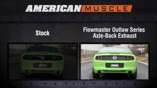 20132014 Mustang Flowmaster Exhaust Sound Clip Outlaw Series AxleBack GT GT500 Review [upl. by Yssis966]