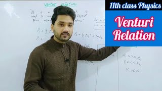 Venturi relation  class 11 physics  Mechanics  lecture 8  BS physics  BSc  physics ka safar [upl. by Comethuauc]