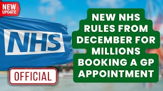 Major NHS GP Appointment Changes Coming This December What UK Seniors Need to Know [upl. by Saxet584]