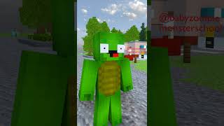 Mikey Girl Team VS JJsis Team Sorry Kiss Battle  Baby zombie minecraft shorts [upl. by Doxia]