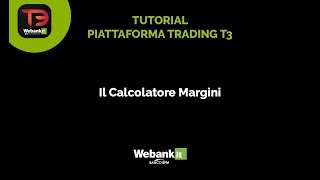 Piattaforma T3 Il Calcolatore Margini [upl. by Airdnaid763]