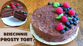 NAJPROSTSZY TORT CZEKOLADOWY KETO  LOW CARB  LCHF 🍫🎂 [upl. by Hanad465]