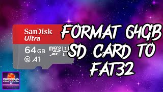 How to format 64GB sd card to fat32 [upl. by Emalia]