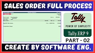 Sales Order Processing In Tally ERP 9 in Hindi  Sales Order Process in Tally Erp 9  Part 02 [upl. by Ahsini]