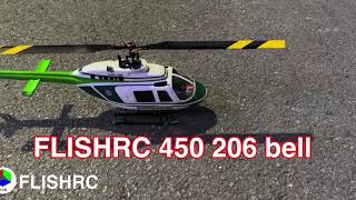 FLISHRC Roban Bell 206 450 Size Helicopter Scale 6CH GPS with H1 Flight Controlle RTF Not FLY WING [upl. by Ecnaralc174]