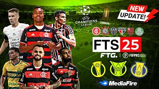 ATUALIZOU V3 FTS 2425 PANDROID 14 MOD 100 ATUALIZADO C BRASILEIRÃO ABC LiBERTADORES [upl. by Hareehahs]