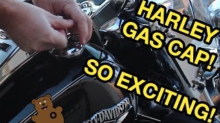 Installing a Locking Gas Cap  Harley Road King [upl. by Nahsad830]