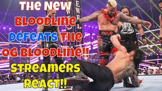 Streamers React The New Bloodline defeat the OG Bloodline wwe crownjewel romanreigns [upl. by Leerzej43]