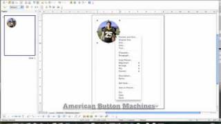 HowTo Video Tutorial Creating Graphics for Button Making Using Open Office Free Graphics Software [upl. by Aivat]