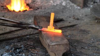 Making cockfighting knives  Blacksmith [upl. by Enegue]