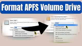 How to Format APFS to exfat fat32 ntfs macOS extended Fat 32 On Drive USB External HDD on Mac [upl. by Snoddy]