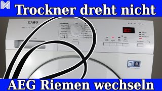 AEG Lavatherm Trockner Riemen wechseln  AEG Trockner dreht sich nicht  Wäsche wird nicht trocken [upl. by Bithia]