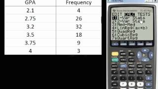 Median of a Frequency Distribution using graphing calculators [upl. by Victorine]