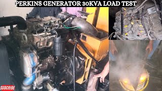 Perkins Generator Diesel 30kva Water load Test 3Face Per Face 35A Siddiq Engineering [upl. by Jari]