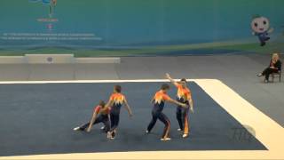 Australia AUS  2016 Acrobatic Worlds Putian City CHN Dynamic Mens Group [upl. by Airak]