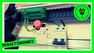 Cómo conectar protección contra sobretensiones permanente y transitorias en cuadro eléctrico [upl. by Mahala]