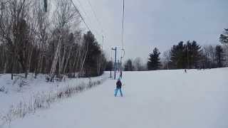 Riding the Hall Tbar Beartown Ski Area New York [upl. by Nimar]