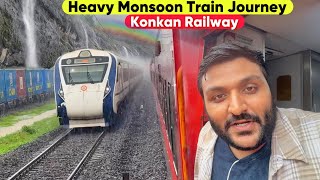 Konkan Railway Extreme Monsoon Journey  Mandovi Express  India’s Best Train Route  Ep1 [upl. by Huebner]