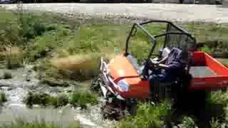 Video of Kubota RTV900 Turbo With Soucy Tracks up the Creek [upl. by Allerym]