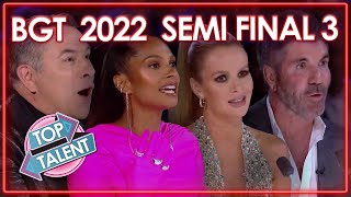 ALL 2022 BRITAINS GOT TALENT SEMI FINAL EPISODE 3  Top Talent [upl. by Hazeghi580]