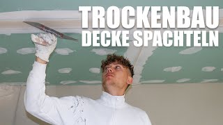 Abgehängte Gipskartondecke spachteln Q1 bis Q3  Trockenbau DIY  So geht´s  kreativtobi [upl. by Anelej943]