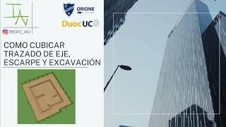 COMO CUBICAR TRAZADO DE EJE ESCARPE Y EXCAVACIÓN [upl. by Aneehsyt]