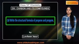 Q4 Structural formula of propene and propyne [upl. by Kalinda451]