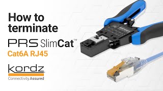 How to terminate Kordz PRS SlimCat Cat6A RJ45 [upl. by Rutherford]