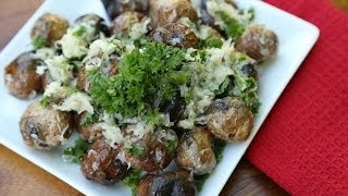 Grilled Parmesan amp Garlic Baby Potatoes [upl. by Eleda]