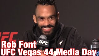 Rob Font Jose Aldo is Still Dangerous  UFC Vegas 44 Media Day [upl. by Alicirp]