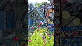 A place where you can laugh at death itselfMerry Cemetery in Romaniafunnytombstoneexplore [upl. by Jacobsohn]