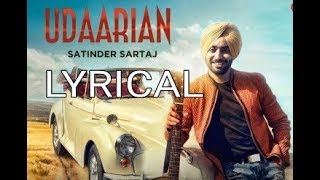 Udaarian Lyrical Vedio  Satinder Sartaaj  Jatinder Shah  Punjabi Song  Saga Music [upl. by Carrington]