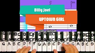 Uptown Girl Billy Joel chord style 3 piano rhythm [upl. by Geilich]