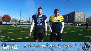 Welcome to Rhody Football  Week 10 vs Monmouth  Long Snapper Donato Crisanti amp Kicker Will Johnson [upl. by Helaine]