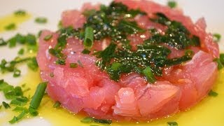 TARTARE DI TONNO ALL ERBA CIPOLLINA  Tunafish Tartare by BRAVOBOBwmv [upl. by Ssepmet]