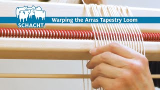 Warping the Arras Tapestry Loom [upl. by Esorylime]