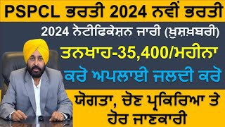 PSPCL New Recruitment 2024Punjab Govt Jobs Jully 2024Punjab Jobs July 2024Meet Academy [upl. by Nedia324]