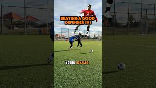 BEATING A GOOD DEFENDER 1v1 soccer football footballshorts soccershorts footballer shorts [upl. by Ashli819]