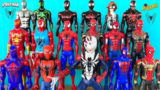 19 Bonecos HomemAranha  Coleção Completa do SPIDERMAN Marvel  Miles Morales [upl. by Aronaele]