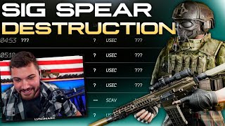 The SIG SPEAR goes CRAZY on CUSTOMS  Escape From Tarkov [upl. by Cappella586]