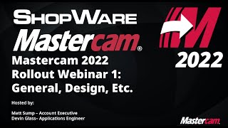 Mastercam 2022 Rollout Webinar 1 General Design Etc [upl. by Monk]