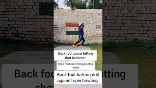 Back foot batting drill against spin bowling  Back foot pawar hitting shot in cricket shorts [upl. by Bentlee460]