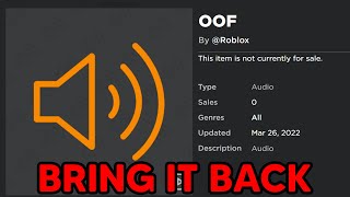 How To Get The OOF Sound BACK In Roblox 2024 [upl. by Adnarym665]