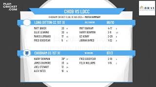 Chobham CC 1st XI v Long Ditton CC 1st XI [upl. by Elberta91]