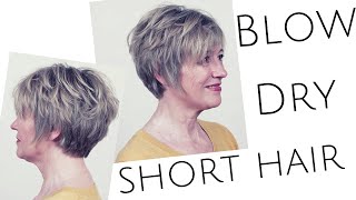 Textured Blow Dry for short hair  learn how to blow dry like a pro hairstylist [upl. by Asaert]