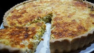 Recette de cuisine  Quiche 100 maison poireaux curry [upl. by Klepac]