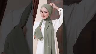 SHAWL Tutorial  Cara Pakai Tudung Shawl Gaya Simple amp Elegan [upl. by Aivilys929]