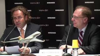 Press conference VistaJet orders 10 Bombardier Global 8000 Jets [upl. by Koressa]