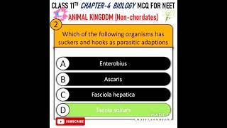 Animal kingdom mcq for neet 2022  NCERT Biology chapter 4 [upl. by Barraza181]